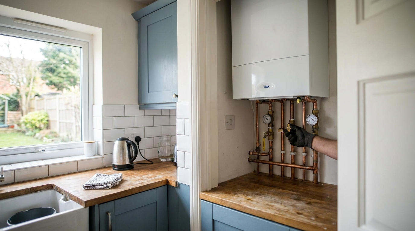 Professional plumbing installation work